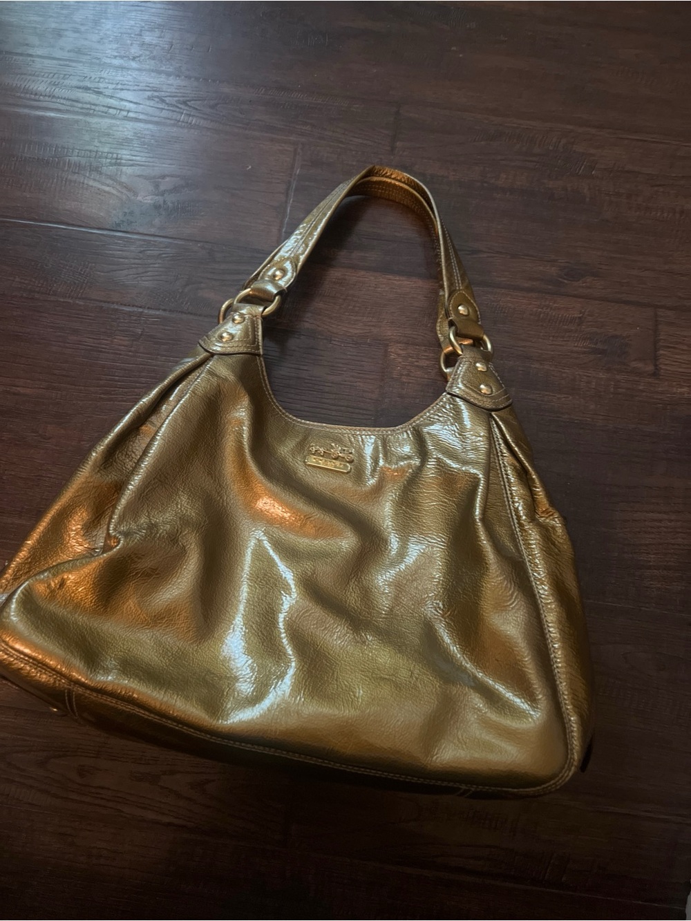 Coach Metallic Gold Leather Shoulder